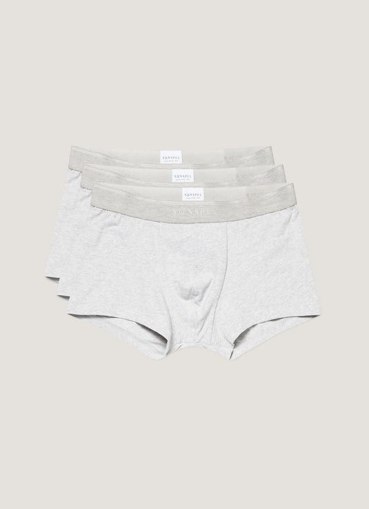 Mens Multipack Stretch Cotton Trunks In Grey Melange Packm46 Gyaa