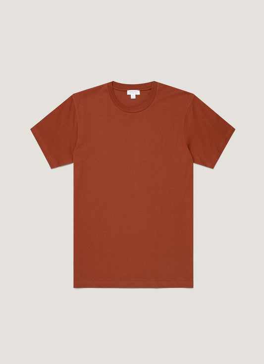 Mens Riviera Midweight Tshirt In Rust Mtsh0007R Brgp