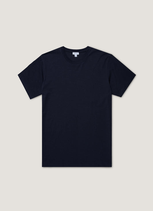 Mens Riviera Midweight Tshirt In Midnight Navy Mtsh0007R Buvn