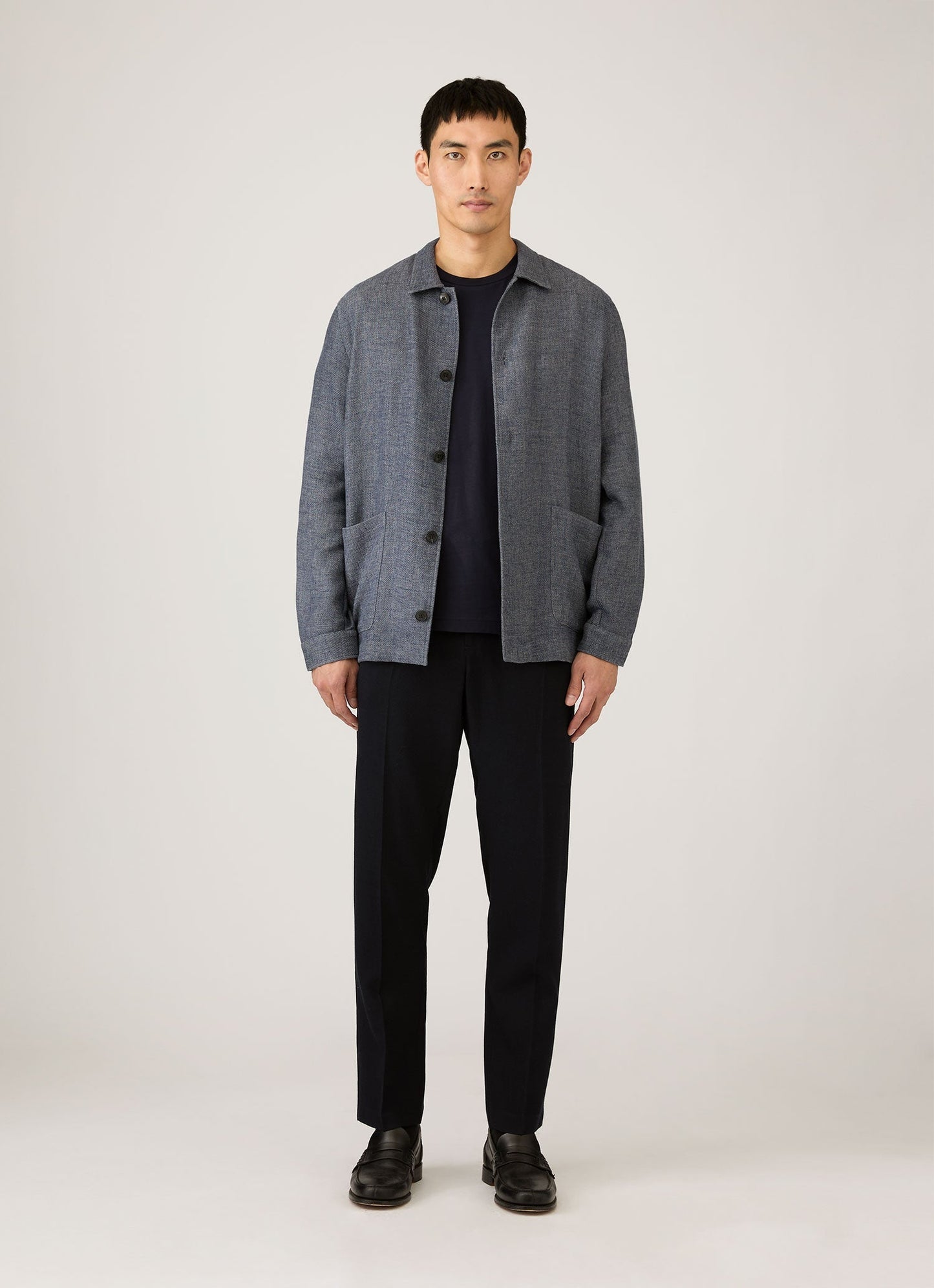 Mens Riviera Midweight Tshirt In Midnight Navy Mtsh0007R Buvn