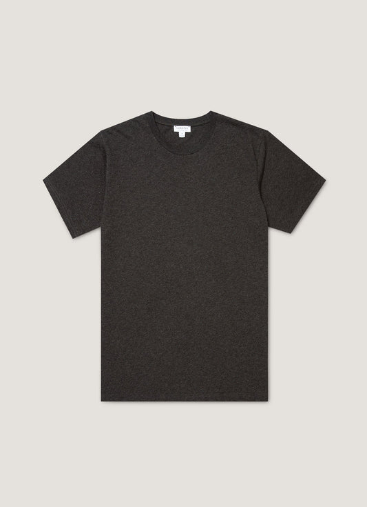 Mens Riviera Midweight Tshirt In Charcoal Melange Mtsh0007R Gyad