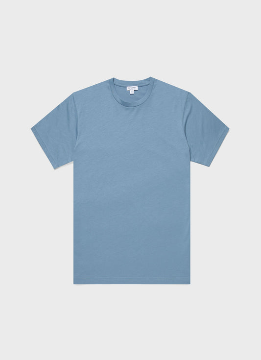 Mens Riviera Midweight Tshirt In Como Blue Mtsh0007S Buvp