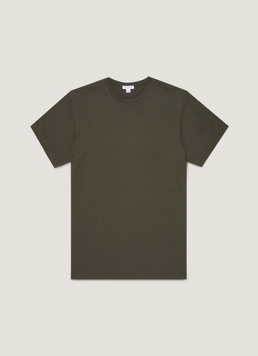Mens Riviera Midweight Tshirt In Dark Green Mtsh0007S Gnin