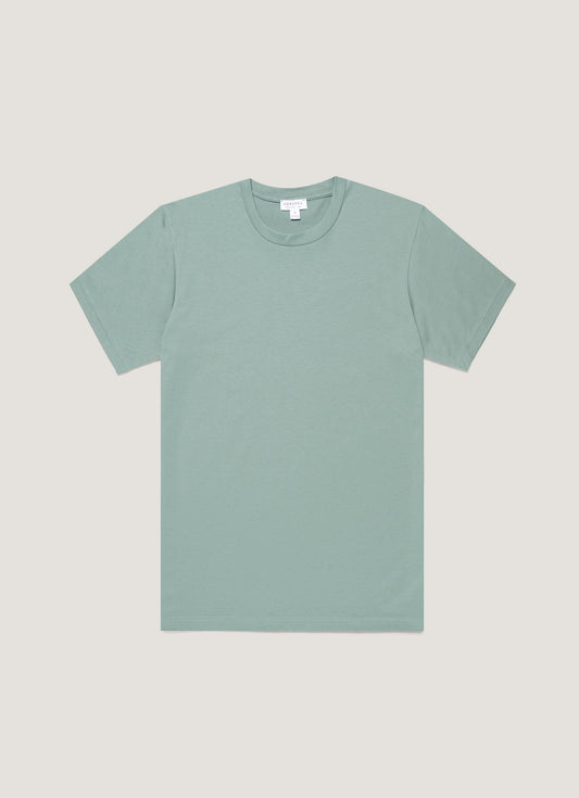 Mens Riviera Midweight Tshirt In Steel Green Mtsh0007S Gniu