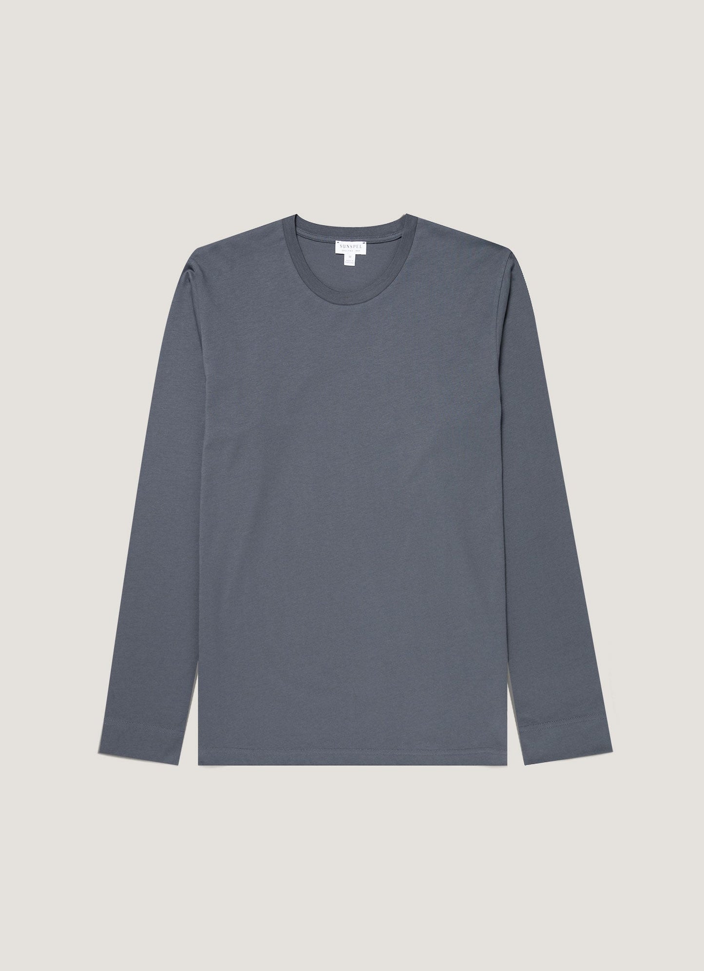 Mens Long Sleeve Riviera Midweight Tshirt In Slate Blue Mtsh0136R Buua