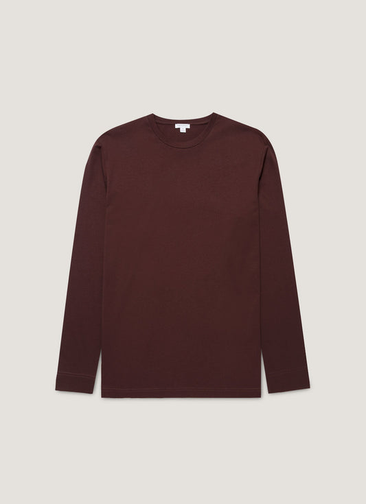 Mens Long Sleeve Riviera Midweight Tshirt In Bakelite Mtsh0136S Rdel