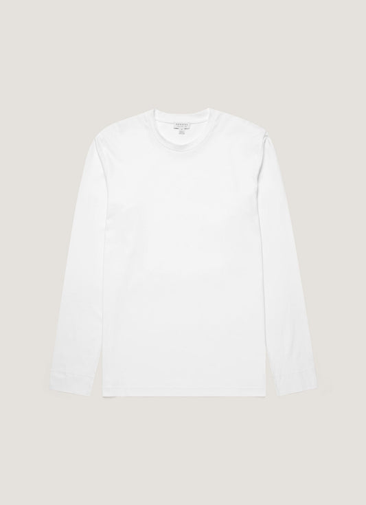 Mens Long Sleeve Riviera T Shirt In White