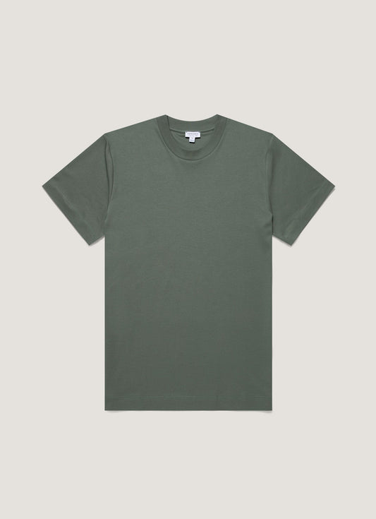 Mens Relaxed Fit Heavyweight Tshirt In Dusk Green Mtsh0181 Gnij