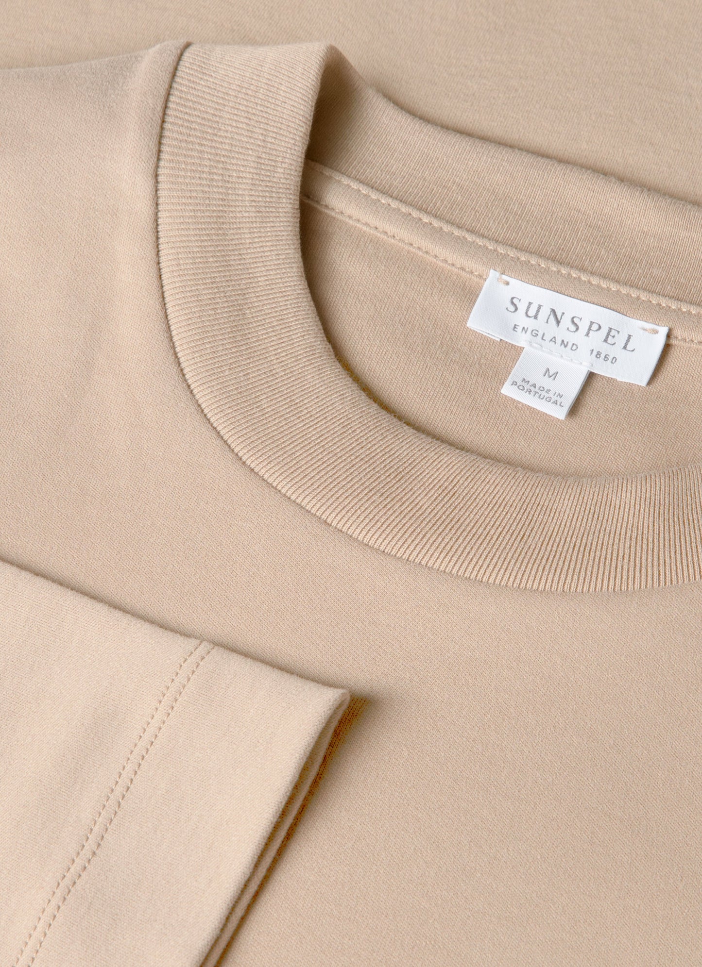 Mens Long Sleeve Heavyweight Tshirt In Mink Mtsh0182 Brgb