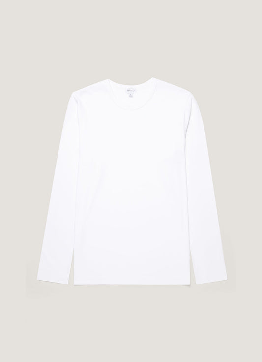 Mens Long Sleeve Heavyweight Jersey Tshirt In White Mtsh0206 Whaa