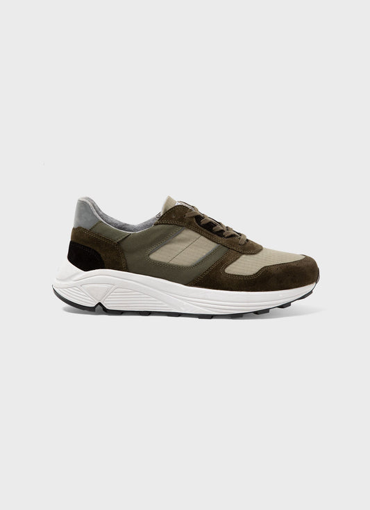 Mens Nigel Cabourn Sneaker In Army Green Ncmftw9439 Gnhj