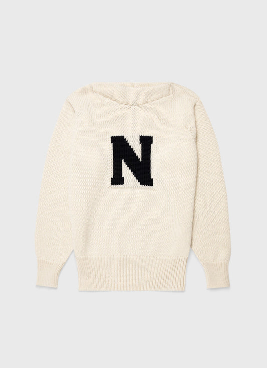 Mens Nigel Cabourn Wide Neck Crew In Ecru Ncmjum8262 Whcr