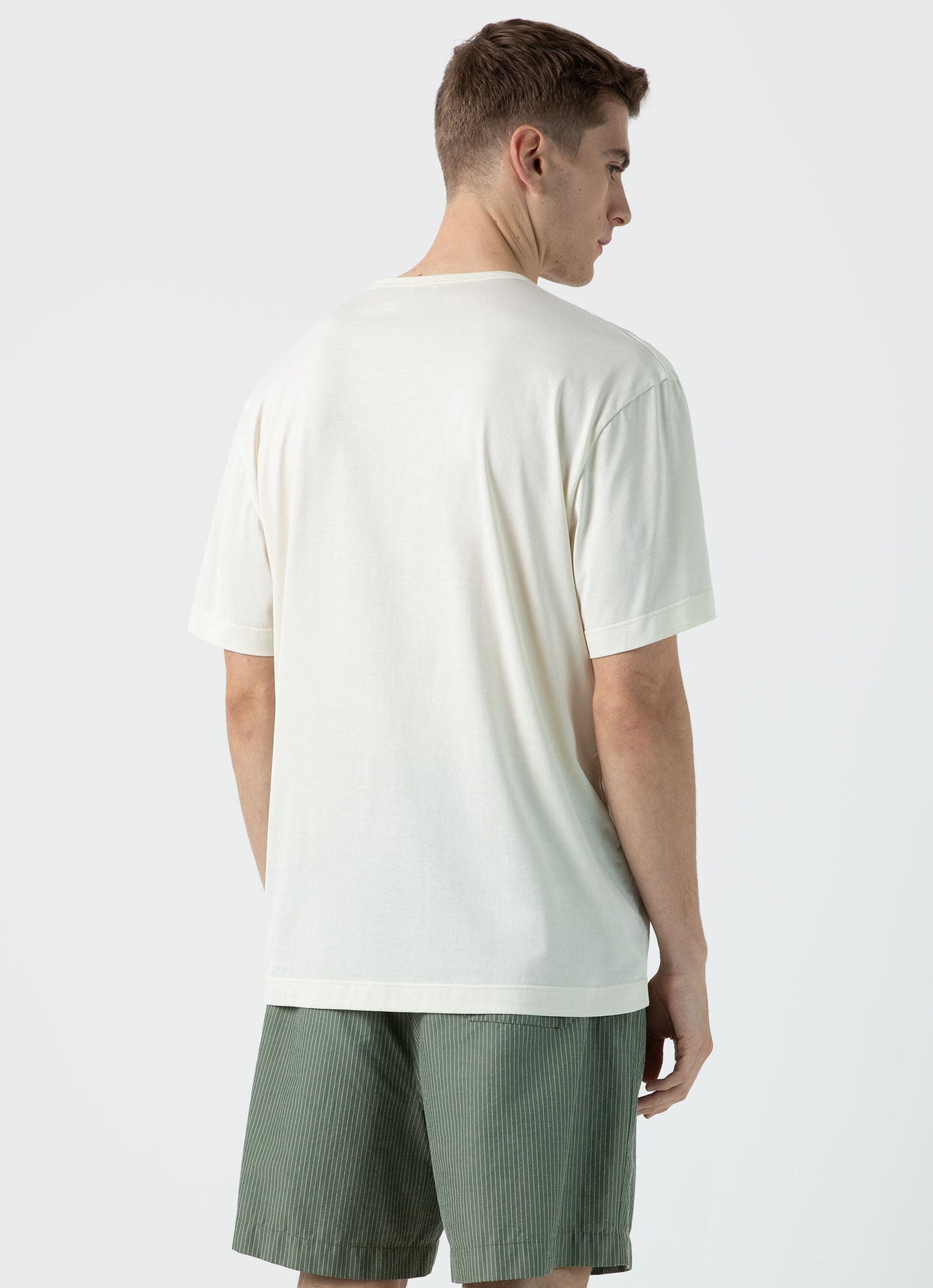 Mens Nigel Cabourn Tshirt In Stone White Ncmtsh0171 Whhm