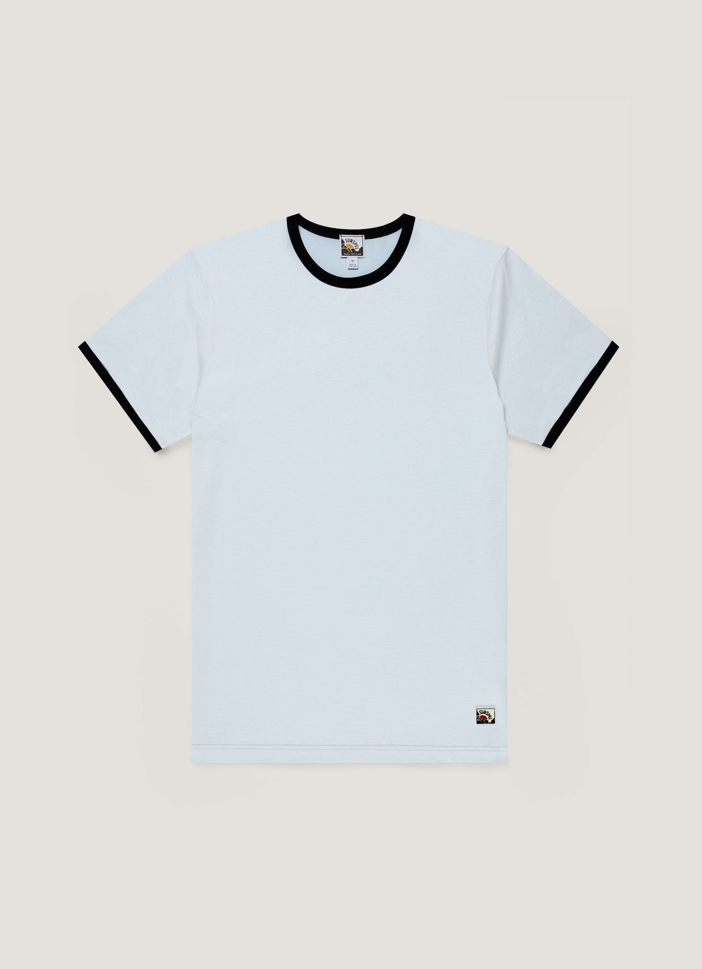 Mens Paul Weller Ringer Tshirt In Ice Blue Pwmtsh0135 Buxa