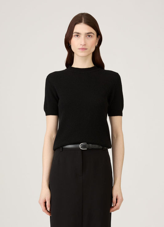 Womens Cashmere Tshirt In Black Wjum8231 Bkaa