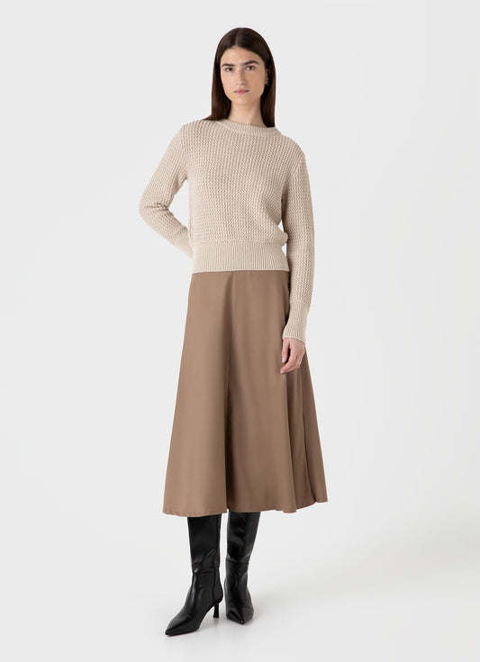 Womens A Line Skirt In Light Camel Wskt6539 Brfg