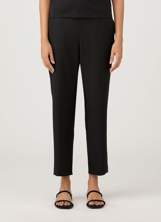 Womens Drawstring Tapered Trouser In Black Wtrs3054 Bkaa