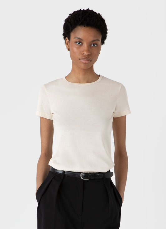 Womens Classic T Shirt In Undyed Wtsh0032U Nuab