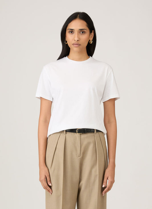 Womens Boy Fit Tshirt In White Wtsh0178 Whaa