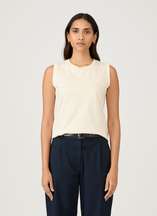 Womens Boyfit Tank T Shirt In Undyed Wtsh0129U Nuab