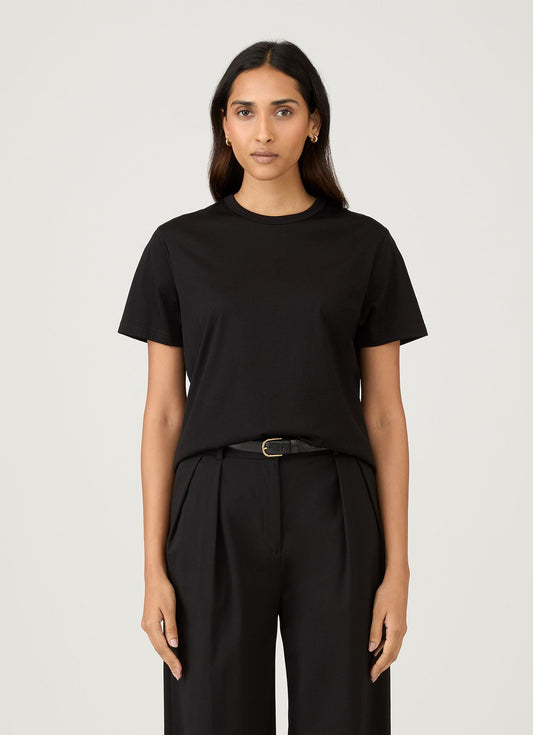 Womens Relaxed Fit Tshirt In Black Wtsh0170 Bkaa