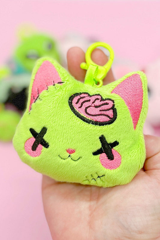 Creepy Cute Kawaii Zombie Cat Plush Bag Charm Keychain